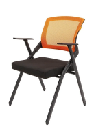 Офисное кресло CHAIRMAN NEXX, ткань стандарт/сетчатый акрил, черный/оранжевый