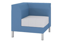 Коллекция мягкой мебели M9L Экокожа низ и спинка Oregon 03 (синяя)/сиденье Euroline 921 (белая)