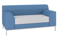 Коллекция мягкой мебели M9 Экокожа сиденье Euroline 921 (белая)/спинка Oregon 03 (синяя)