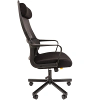 Офисное кресло CHAIRMAN 590, ткань/сетчатый акрил, черный