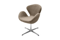 Кресло дизайнерское Swan Chair FR 0656 Замша латте