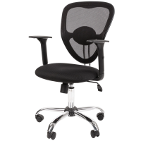 Офисное кресло CHAIRMAN 451, ткань TW/сетчатый акрил, черный, выставочный образец