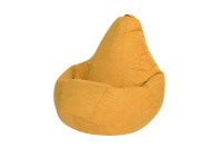 Бескаркасное кресло Мешок Груша XL 5022721 Ткань велюр желтый