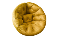 Бескаркасное кресло Футон XL 6922712 Ткань велюр желтый