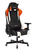 Кресло игровое Zombie VIKING TANK черный/оранжевый/белый искусственная кожа с подголов. крестовина м