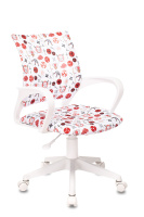 Кресло детское Бюрократ KD-W4 белый наруто крестовина пластик белый