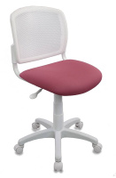 Кресло детское Бюрократ CH-W296NX/26-31 спинка сетка белый TW-15 сиденье розовый 26-31 (пластик белый)