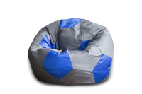 Бескаркасное кресло Мяч 2616301 Ткань Оксфорд Серо-синяя