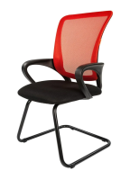 Офисное кресло CHAIRMAN 969V, ткань TW/сетчатый акрил, черный/красный