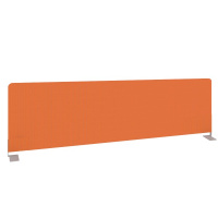 Экран тканевый боковой для стола глубиной 1470 мм Metal System Style Б.ТЭКР-147 оранжевая ткань