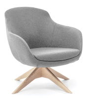 Кресло дизайнерское крутящийся Noble L21 Войлок серый