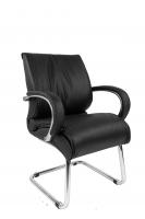 Офисное кресло Chairman 445 Россия кожа черная N