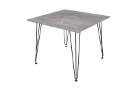 Стол обеденный квадратный Elegant 21ELEGANT.009 Basalt/Черный металл