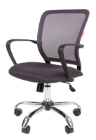 Офисное кресло CHAIRMAN 698 хром, ткань TW/сетчатый акрил, серый