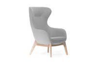 Кресло дизайнерское Elegance Wood Войлок светло-серый/Натуральный ясень