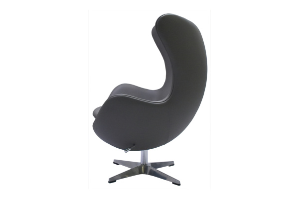 Кресло дизайнерское Egg Chair FR 0567 Кожа серая