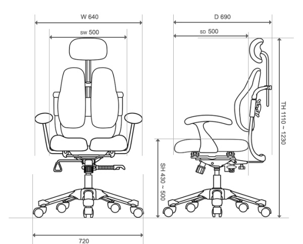 Ортопедическое кресло NIETZSCHE UDNT1 сетчатая ткань