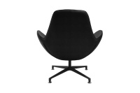 Кресло дизайнерское Oscar FR 0907 Прессованная кожа черная