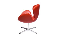 Кресло дизайнерское Swan Chair FR 0483 Кожа красная