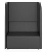 Двухместный диван высокий CHAIRMAN РОСА, Черный