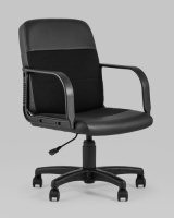 Кресло офисное Чарли М экокожа ткань черный