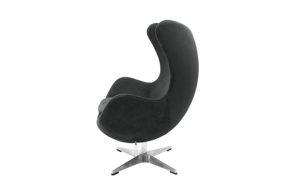 Кресло дизайнерское Egg Chair FR 0642 Замша графит