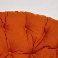 Кресло PAPASAN с подушкой, ткань оранжевый/сognac