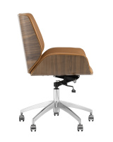Кресло офисное TopChairs Crown NEW, коричневое УЦЕНКА