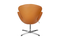 Кресло дизайнерское Swan Chair FR 0660 Кожа оранжевая