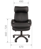 Офисное кресло CHAIRMAN 505, экокожа, серый