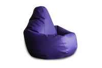 Бескаркасное кресло Мешок Груша 2XL 5010931 Экокожа фиолетовая