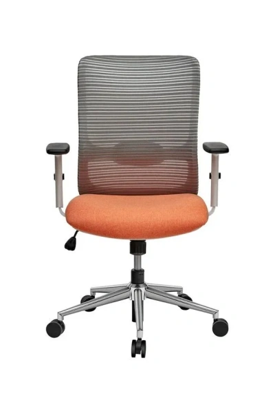 Офисное кресло OLIVE ткань/сетчатый акрил, оранжевый/серый