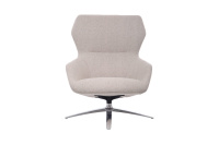 Кресло дизайнерское с оттоманкой RV Design Selin Кашемир светло-серый