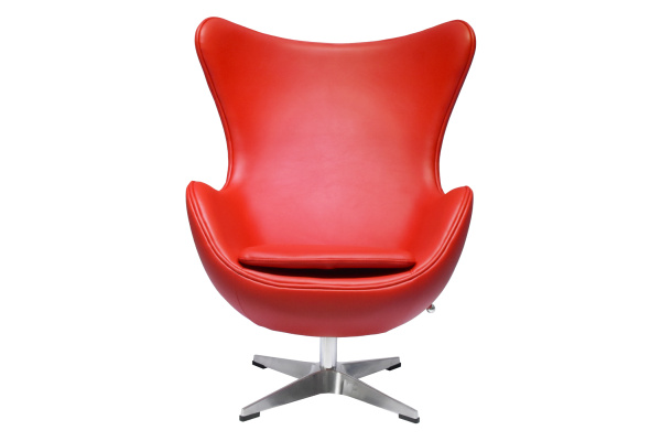 Кресло дизайнерское Egg Chair FR 0481 Кожа красная