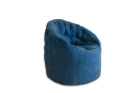 Бескаркасное кресло Пенек 6138 Ткань Велюр Blue