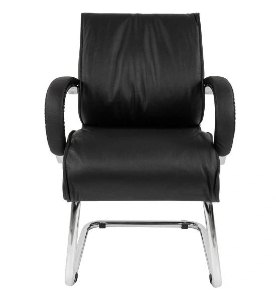 Офисное кресло CHAIRMAN 445, натуральная кожа, черный