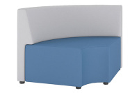 Коллекция мягкой мебели М10 Верх экокожа Euroline 921 (белая)/низ экокожа Oregon 03 (синяя)