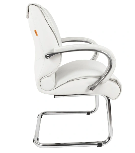 Офисное кресло CHAIRMAN 445, натуральная кожа, белый