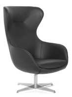 Кресло дизайнерское Elegance R7 Dakota black Кожа черная