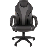 Офисное кресло CHAIRMAN 299, экокожа, черный/серый