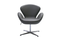 Кресло дизайнерское Swan Chair FR 0571 Кожа серая