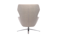 Кресло дизайнерское с оттоманкой RV Design Selin Кашемир светло-серый