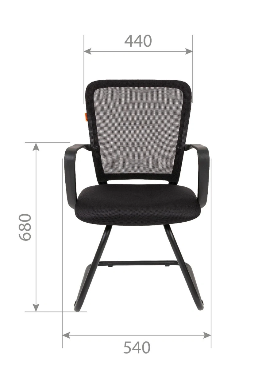 Офисное кресло CHAIRMAN 698V, ткань TW/сетчатый акрил, черный