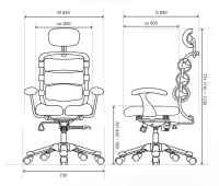 Ортопедическое кресло PASCAL сетчатая ткань