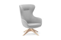 Кресло дизайнерское Elegance Wood Войлок светло-серый/Натуральный ясень