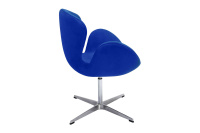 Кресло дизайнерское Swan Chair FR 0652 Замша синяя