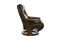 Кресло-реклайнер Concord Electro Кожа шоколадно- коричневая КМ010/Орех-029