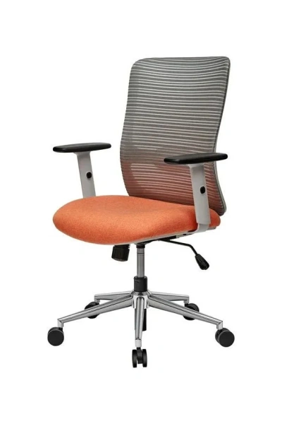 Офисное кресло OLIVE ткань/сетчатый акрил, оранжевый/серый