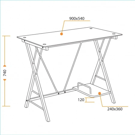 Стол GD-01 white (белый) Стол GD-01 white (белый)