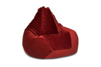 Бескаркасное кресло Мешок Груша 3XL 5012141 Ткань Микровельвет бордовый
